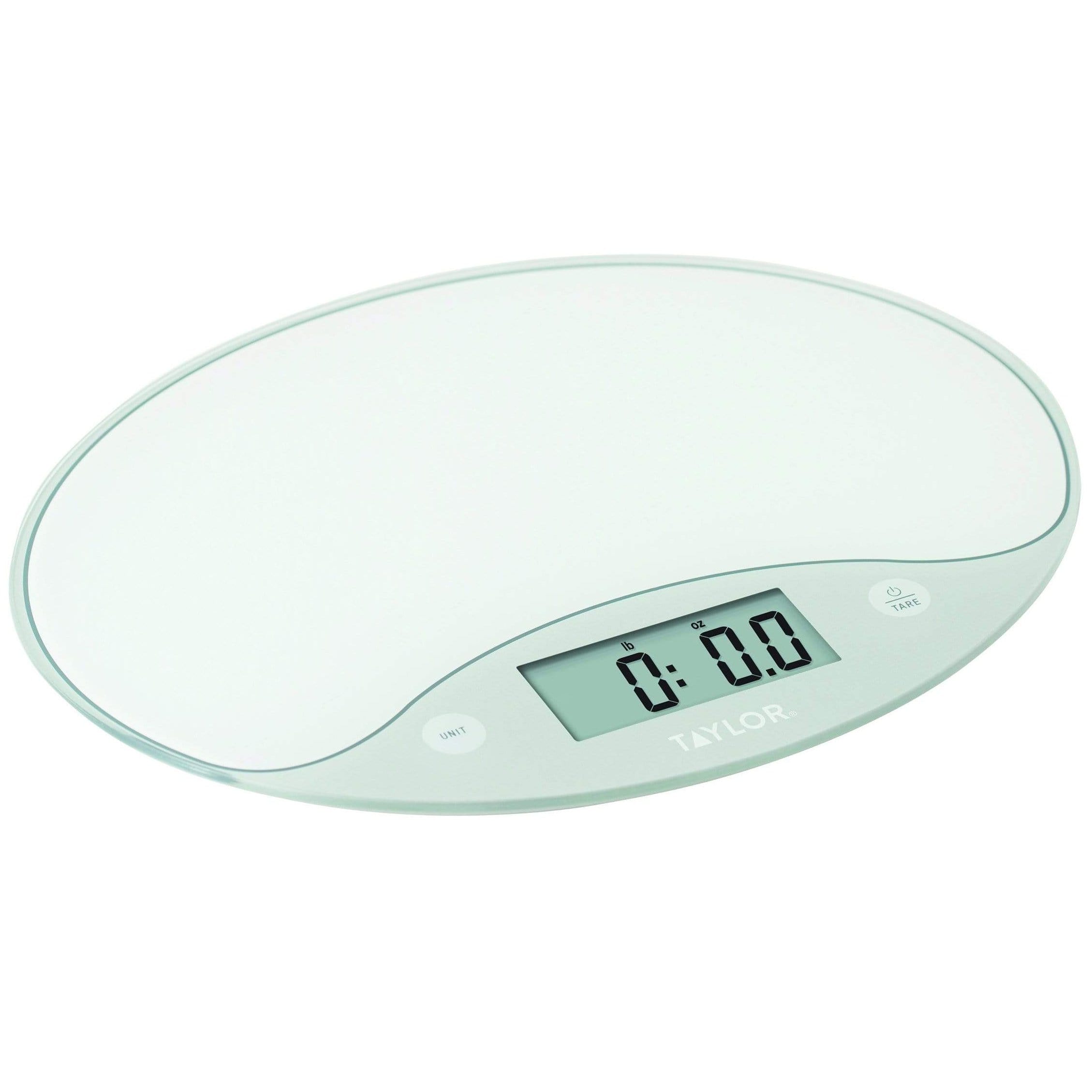 Taylor Digital Glass Platform White Base Food Scale and Kitchen Scale