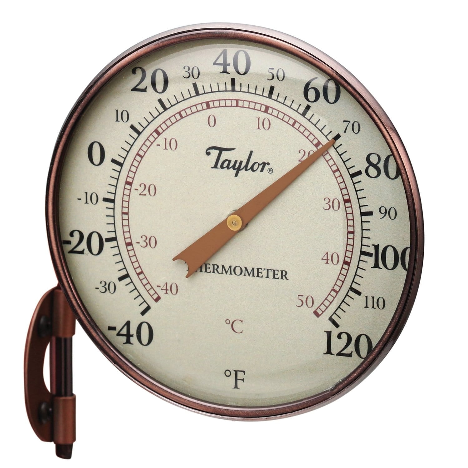 Vintage 7.25 Long Wall Hanging Thermometer - Taylor Brand HARD Plastic