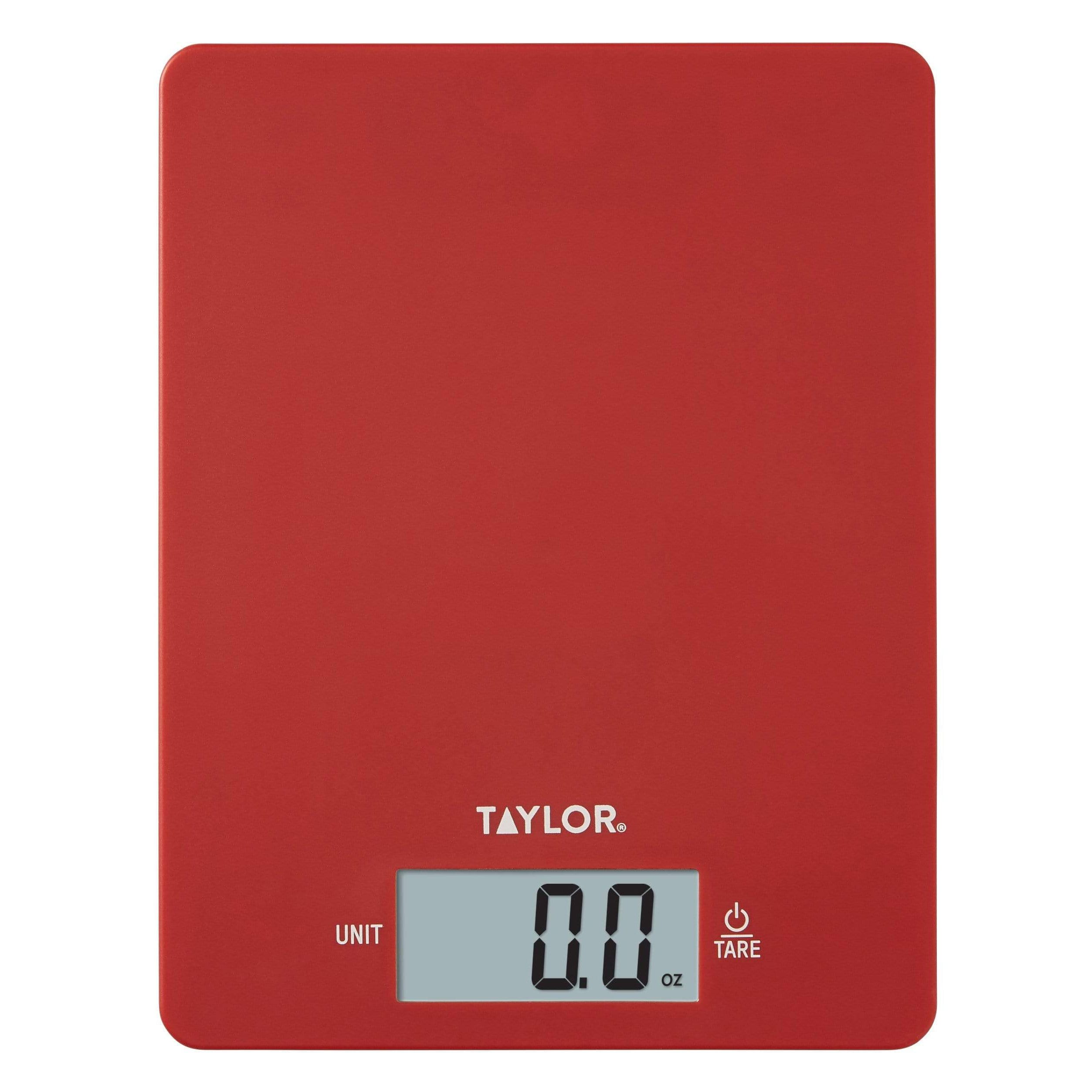 Red Ultra Thin Digital Kitchen Scale – Taylor USA