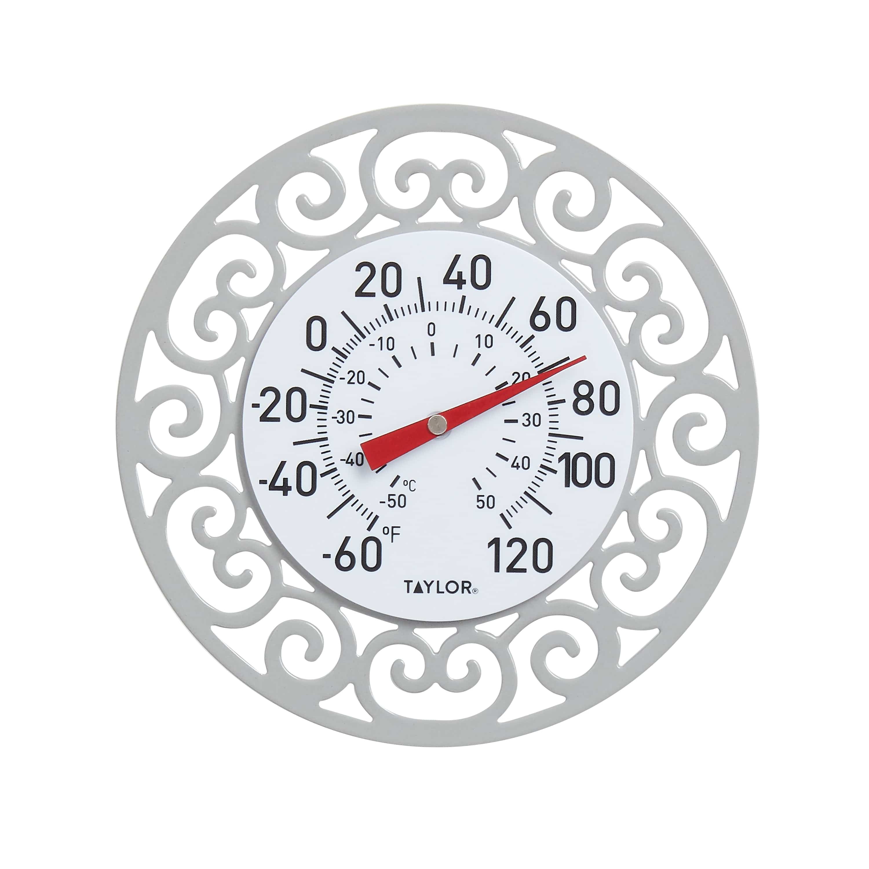 Filigree Silhouette 21″ Indoor Outdoor Wall Thermometer – Whitehall Products