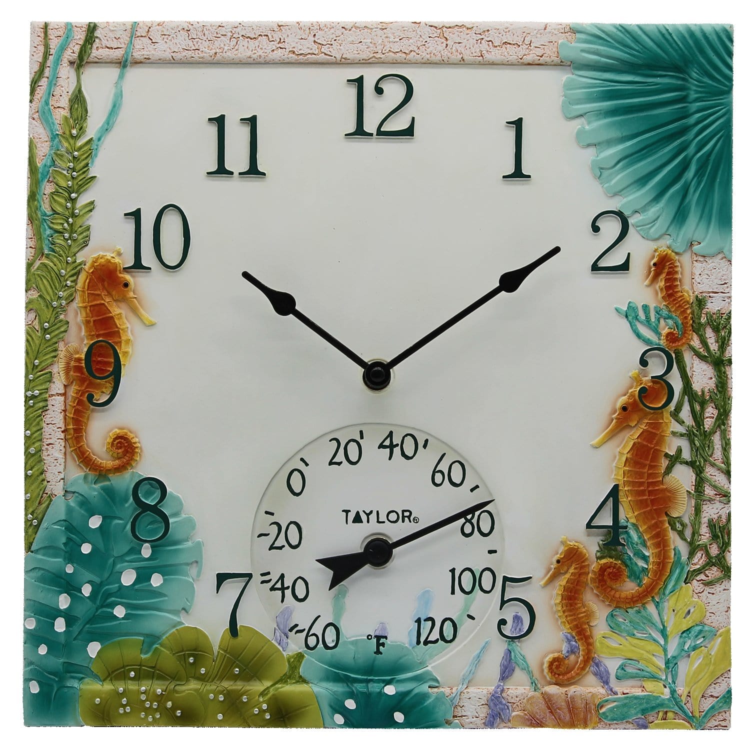 14 Decorative Thermometer with Clock