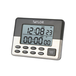 Taylor Digital Timer with Light, Sound, and Vibration White