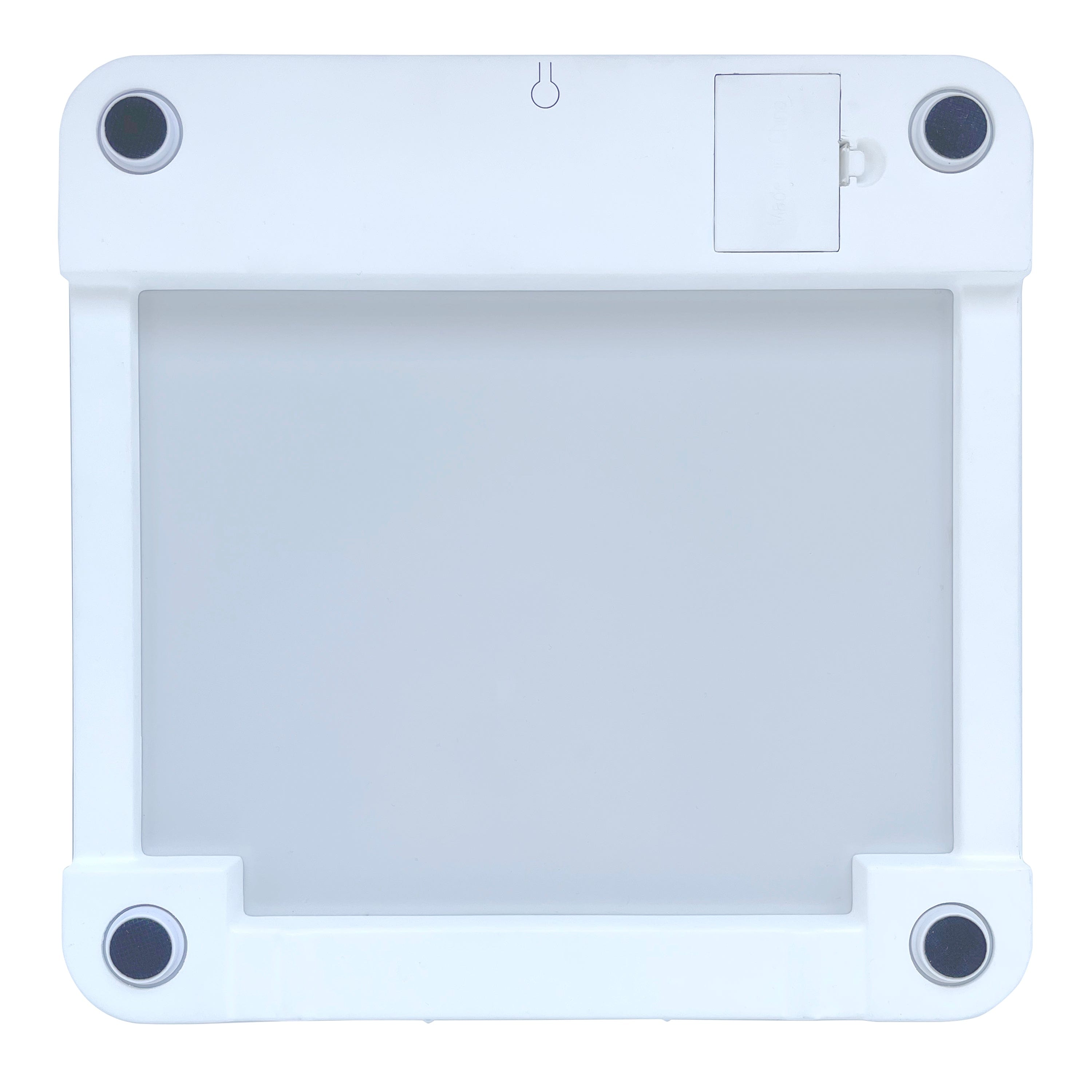 Báscula digital de baño de vidrio con sensores de movimiento y luz, color blanco