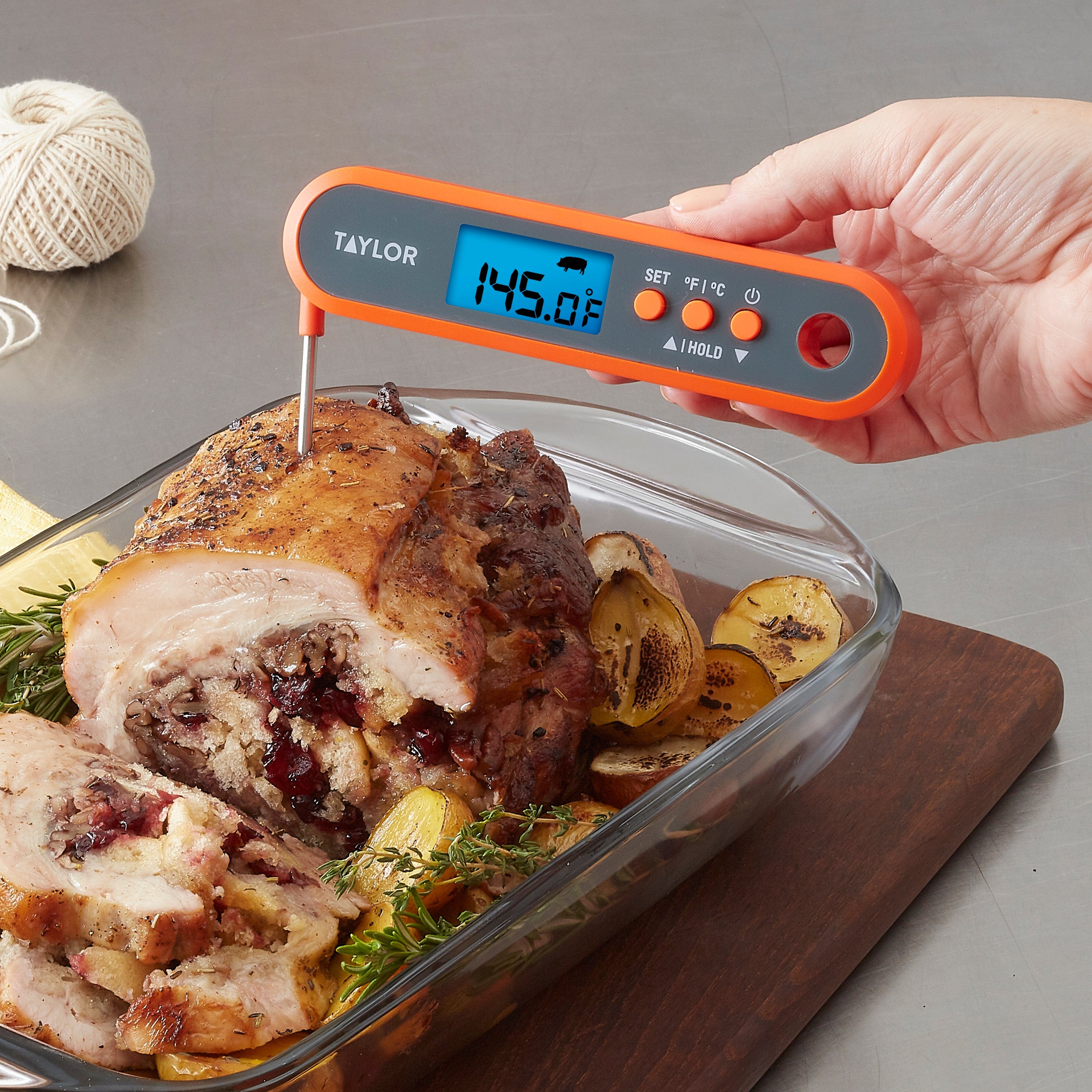 Digital Waterproof Thermometer, with a Folding Probe – Taylor USA