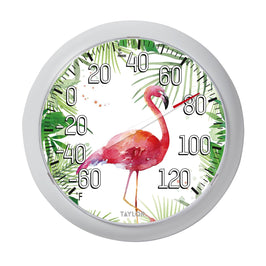 Flamingo Outdoor Wall Thermometer