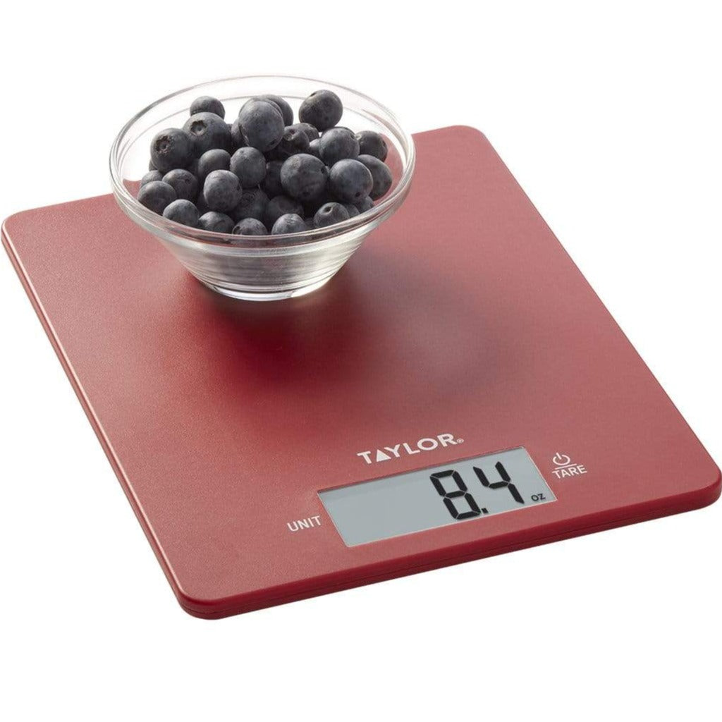 Red Ultra Thin Digital Kitchen Scale