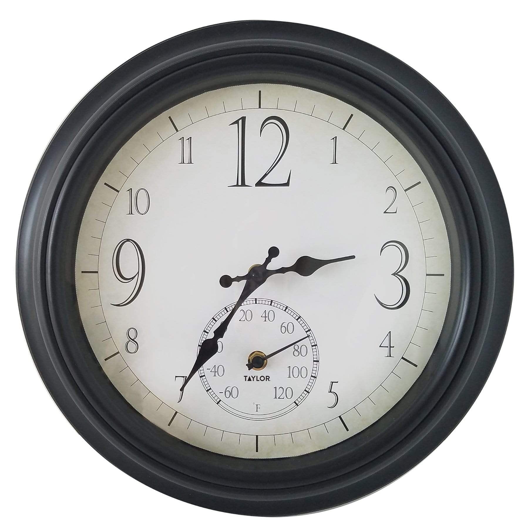 14" Decorative Clock with Thermometer