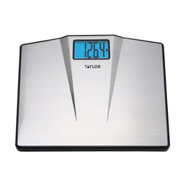 Taylor Digital Scales for Body Weight, Highly Accurate 400 LB Capacity,  Auto on and Off Scale, 11.8 x 11.8 Inches, Tonal Grey
