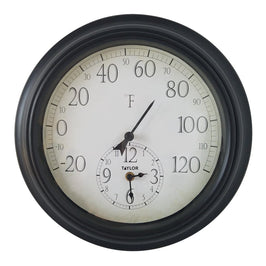 Taylor Precision 1750 White 9-1/4 In. Atomic Wall Clock