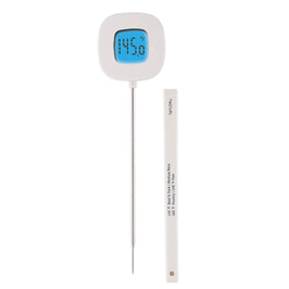 Taylor InstaTrack Folding Digital Instant Read Meat Food Grill BBQ Kitchen Cooking  Thermometer, White